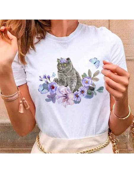 REMERAS PERROS GATOS FLORES