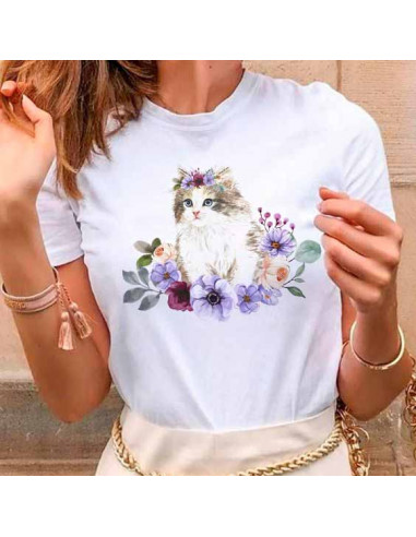 REMERAS PERROS GATOS FLORES