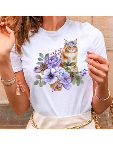 REMERAS PERROS GATOS FLORES