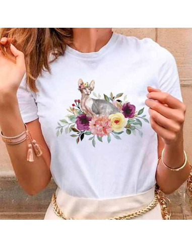 REMERAS PERROS GATOS FLORES