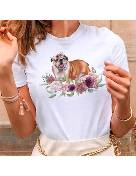 REMERAS PERROS GATOS FLORES
