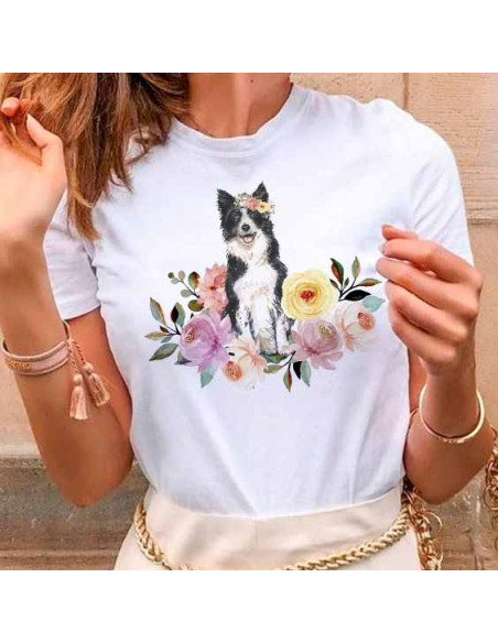 REMERAS PERROS GATOS FLORES
