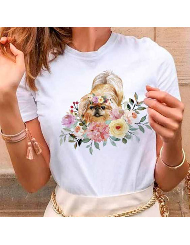 REMERAS PERROS GATOS FLORES