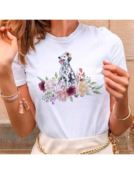 REMERAS PERROS GATOS FLORES