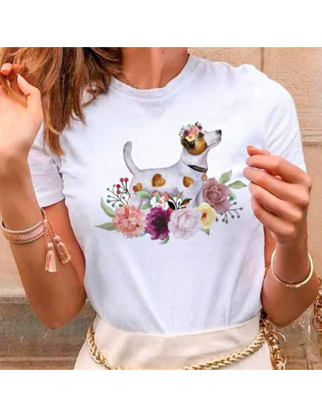 REMERAS PERROS GATOS FLORES