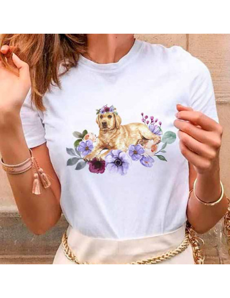 REMERAS PERROS GATOS FLORES