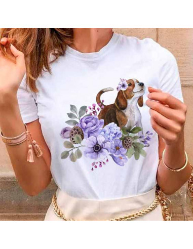 REMERAS PERROS GATOS FLORES