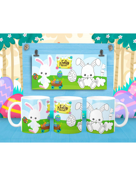 TAZA PINTAR/COLOREAR PASCUA