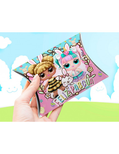 CAJA ALMOHADA PASCUA PERSONAJES