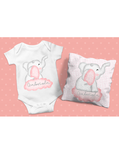 BODY + ALMOHADON + BABERO ELEFANTITO