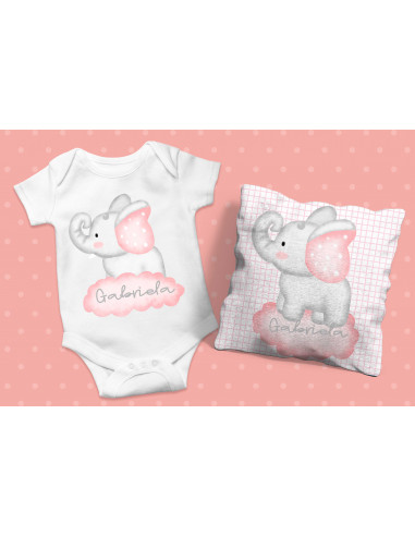 BODY + ALMOHADON + BABERO ELEFANTITO