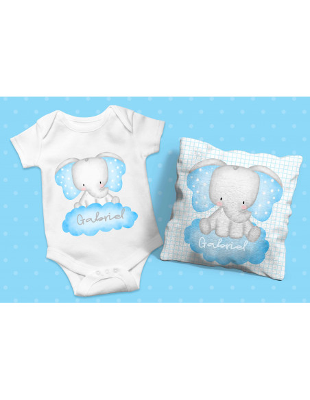 BODY + ALMOHADON + BABERO ELEFANTITO