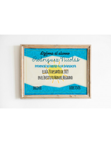 Diploma lealtad bandera