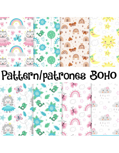 FONDOS/PATTERN BOHO ANIMALITOS