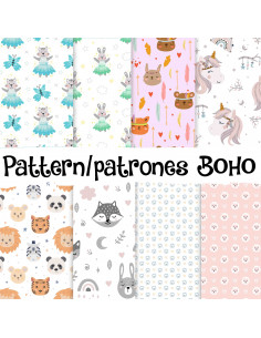 FONDOS/PATTERN BOHO ANIMALITOS 2
