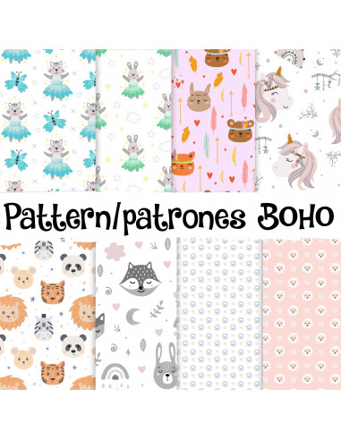 FONDOS/PATTERN BOHO ANIMALITOS