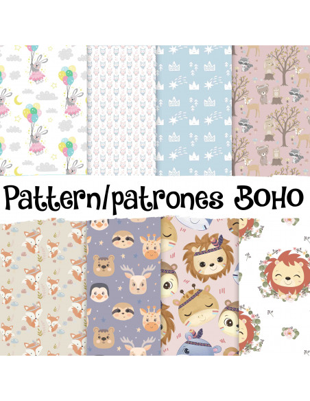 FONDOS/PATTERN BOHO ANIMALITOS