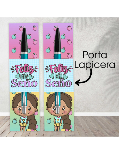 Anotadores y Porta Lapicera Seño