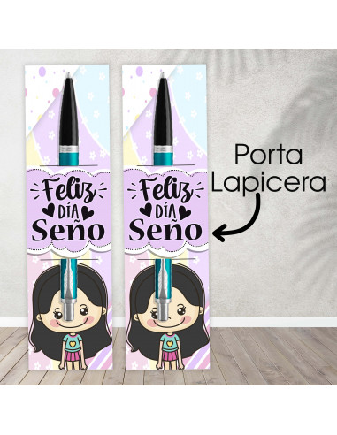 Anotadores y Porta Lapicera Seño