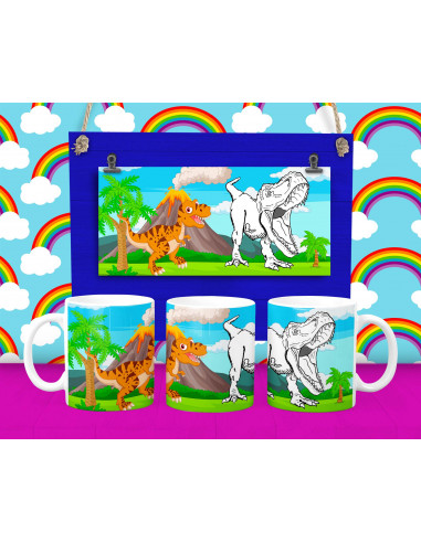 Taza Pintar Colorear Infantiles