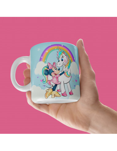 Minnie Unicornio taza almohadón
