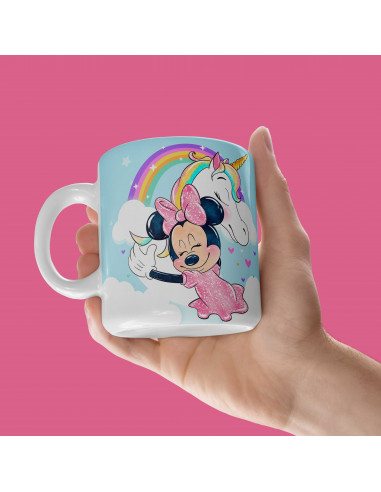 Minnie Unicornio taza almohadón