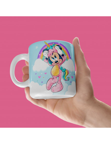 Minnie Unicornio taza almohadón