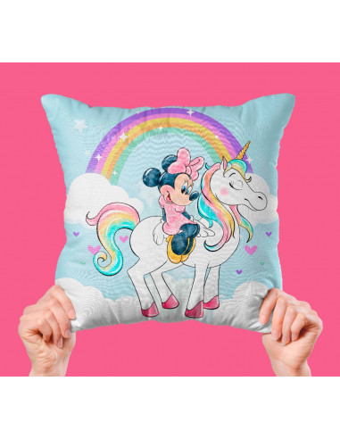 Minnie Unicornio taza almohadón
