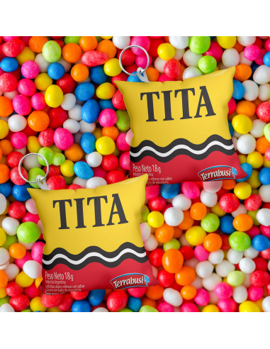 Llavero almohadita golosinas