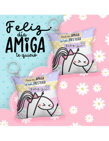 Llavero almohadita día del amigo flork