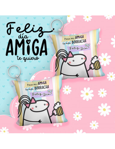 Llavero almohadita día del amigo flork