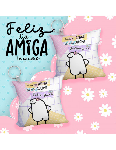 Llavero almohadita día del amigo flork