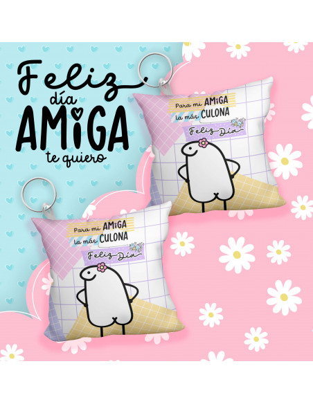 Llavero almohadita día del amigo flork
