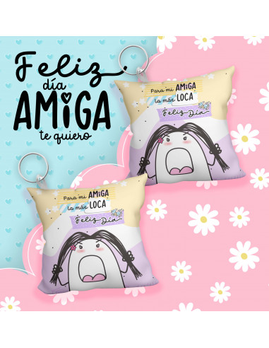 Llavero almohadita día del amigo flork
