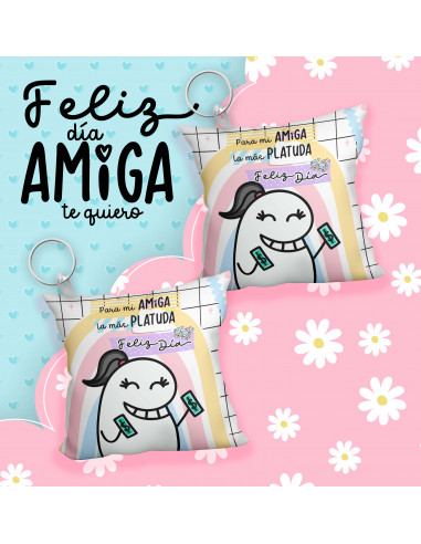 Llavero almohadita día del amigo flork