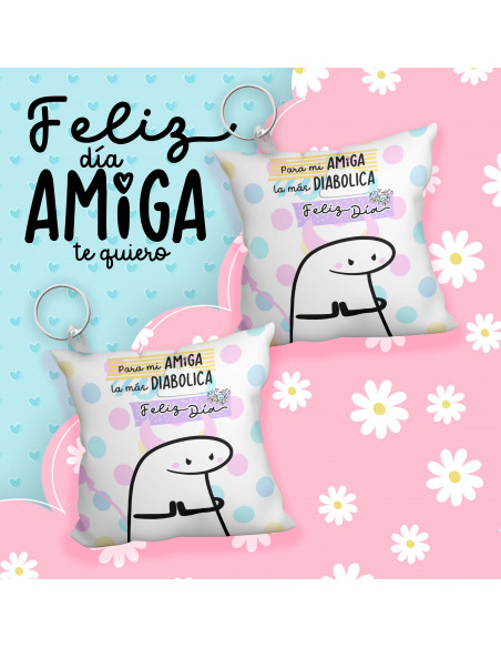 Llavero almohadita día del amigo flork