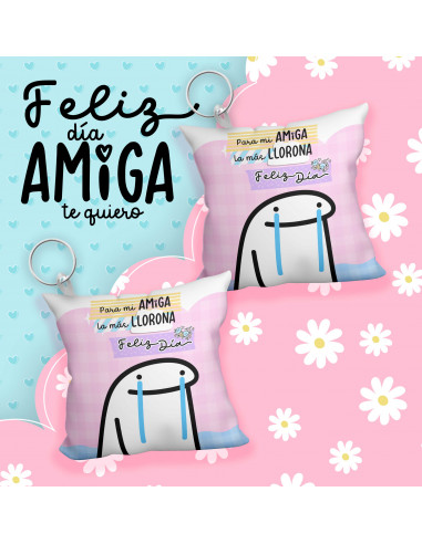 Llavero almohadita día del amigo flork