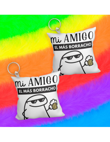 Llavero almohadita día del amigo flork