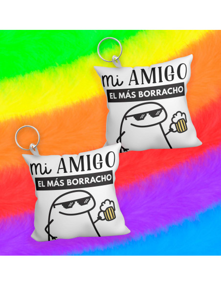 Llavero almohadita día del amigo flork