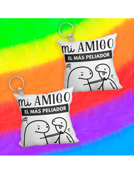 Llavero almohadita día del amigo flork