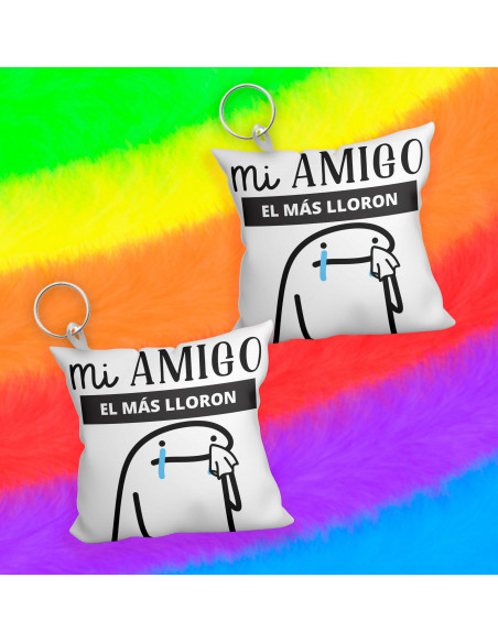 Llavero almohadita día del amigo flork