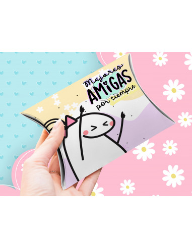 Caja almohada día del amigo flork