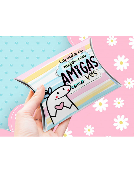 Caja almohada día del amigo flork