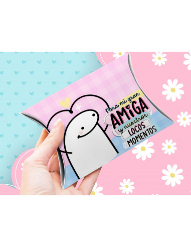 Caja almohada día del amigo flork