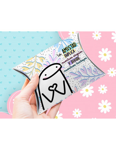 Caja almohada día del amigo flork