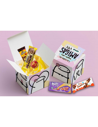 Caja Cubo Sublimación Día del Amigo