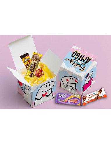 Caja Cubo Sublimación Día del Amigo