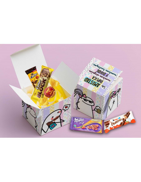 Caja Cubo Sublimación Día del Amigo