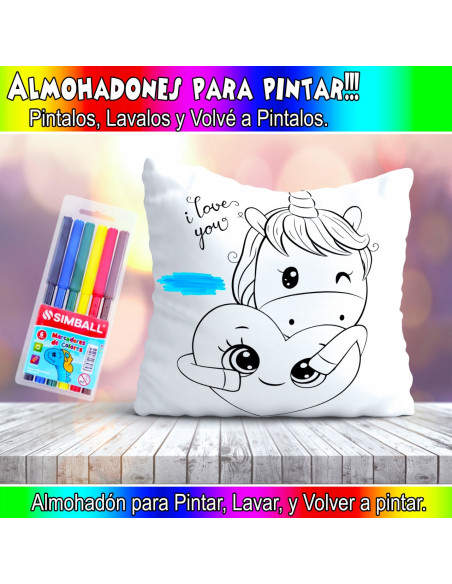 ALMOHADONES PARA COLOREAR PACK 2