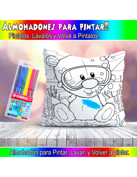 ALMOHADONES PARA COLOREAR PACK 2